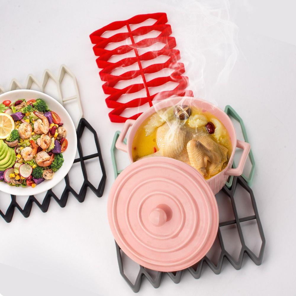 Silicone Table Placemat Foldable Plate Coaster Multifunctional Pot Pan Mat