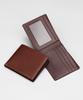 Matt Soft Embossed Cowhide Men'S Bifold Wallet (Deep Brown) W26035