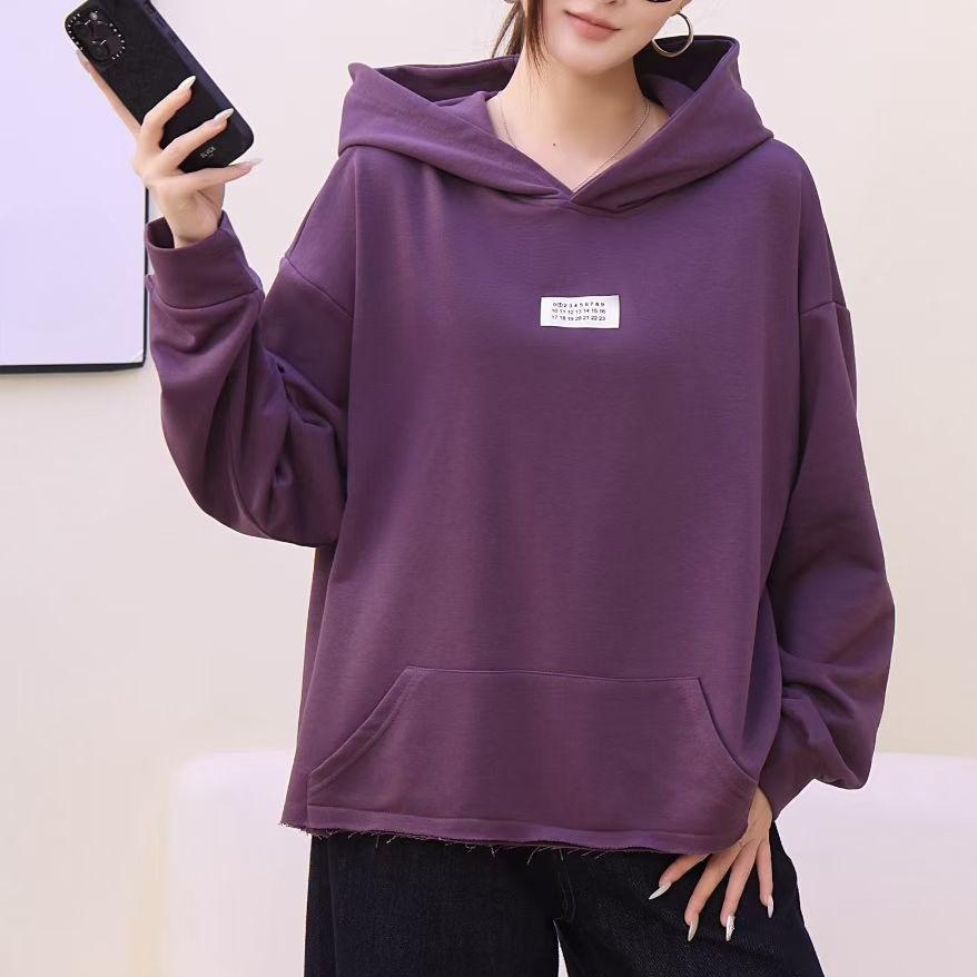 

Dimanaf 2025 Новые толстовки и свитшоты Футболка Женская Шапка Свободная Повседневная Базовая с круглым вырезом Осенние топы Новый пуловер One size