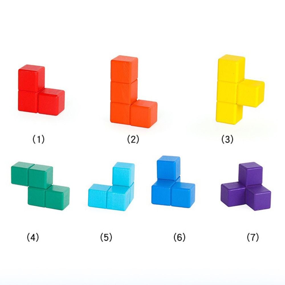 Soma Cube Toys Colorful Educational Toy Intelligence Development Toy Montessori Puzzle Games Brain Challenge Game for Children