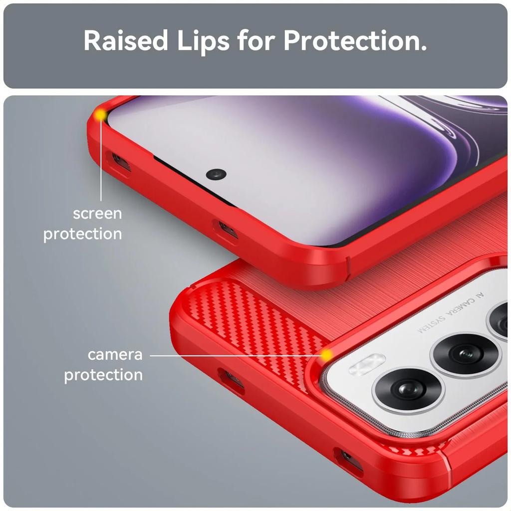 Phone Case For Oppo Reno12 ,flexible Tpu Fiber Protective Cover For Oppo Reno12