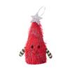 Light-up Plush Christmas Tree Doll Decoration Stuffed Fluffy Xmas Tree Shaped Gnome Elf Ornament with Glitter Star Topper for Hotel Mall Window Decor