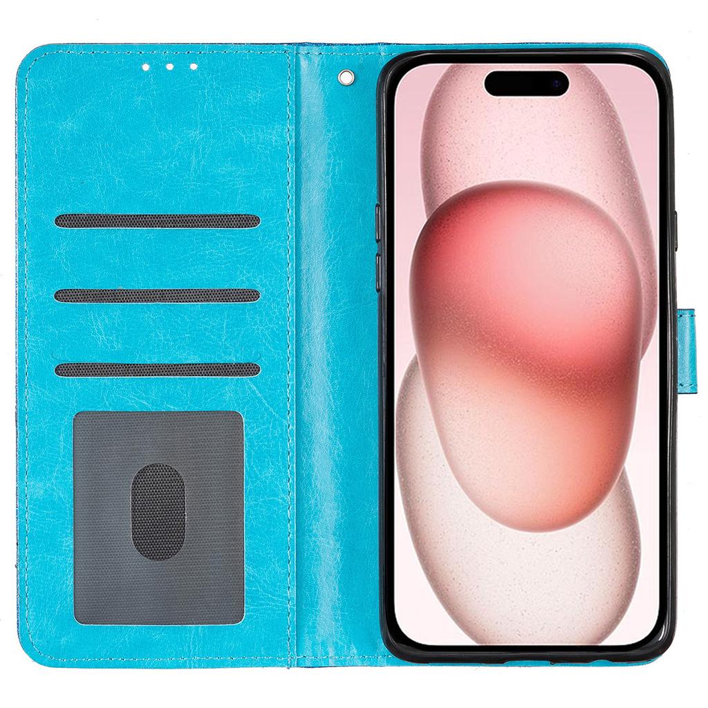 For iPhone 16 Protective Case Glitter Leather Wallet Phone Cover