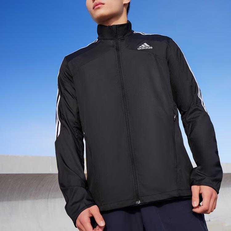 New Adidas 3 Stripes Jacket Men's Black GM1410