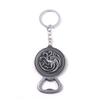 Classic Movie Dragon Shape Keychain Wolf Head Pendant Fashion Trend Bottle Opener Keyring for Fan Collectible Accessories