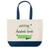 Tote Bag - PLANETEE - Large Shopping Bag Tote - Cotton 40x45 Cm - Blue Background Personalized Message - Sturdy Handles