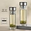 350ML Double Wall Glass Tea Mug with Handle