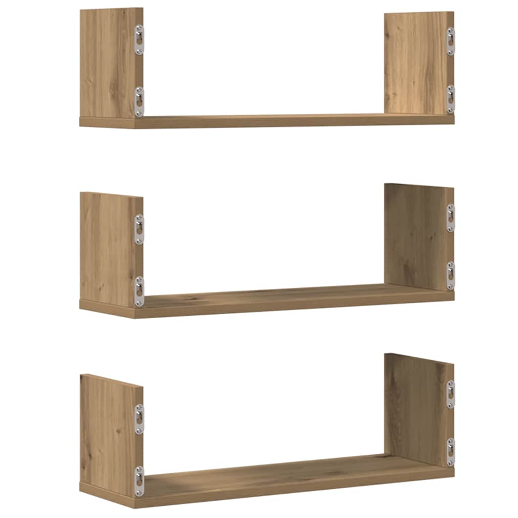 Modern Wall Storage Decorative Shelves Set of 3, Bathroom Wall Shelf, Hallway Decorative Shelf, 58x18x18 Cm