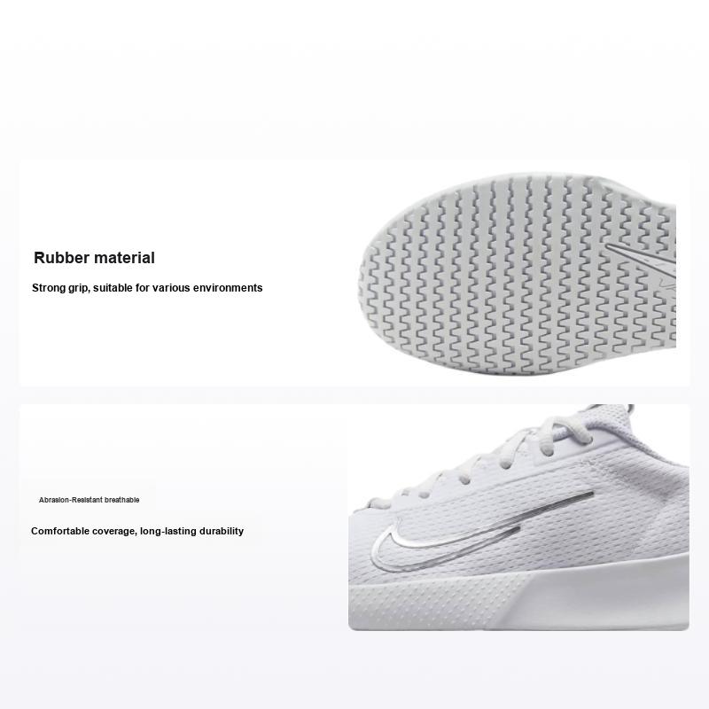 Nike Women's White/Silver Nikecourt Vapor Lite 2 Hc Metallic Sneakers Pure-Platinum Dv2019-101 Cm