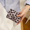 Coin Pouch Portable Leopard Print Wallet Texture Mini Short Square Purse Classic Multiple Card PU Card Bag Dating