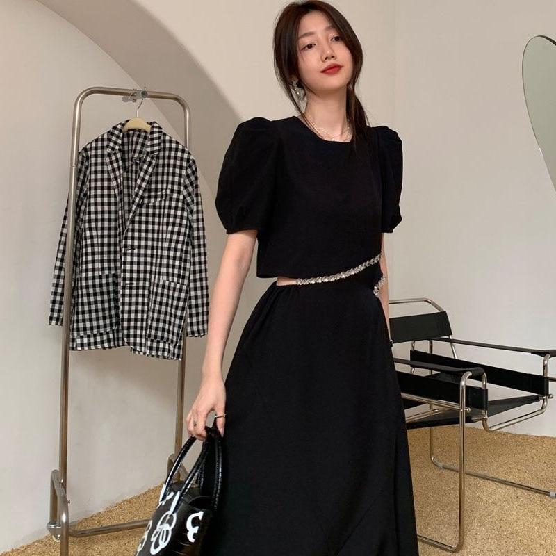 Buy French Short Sleeve Elegant Summer Dresses Women Sexy One Piece Dress Korean Design Evening Party Dress Females Hollow Out Y2k At Affordable Prices Free Shipping Real Reviews With Photos Joom
