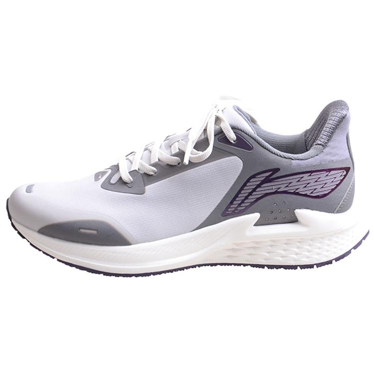

New LiNing Abrasion Resistant Low Top Running Shoes Men s White Gray Purple ARMR017-3 42
