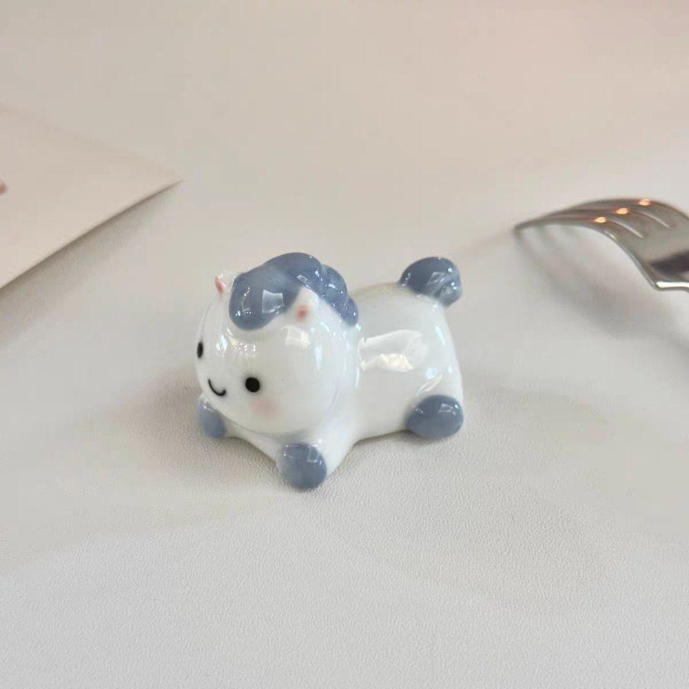 Cute Horse Chopstick Rest Ceramic Spoon Rack Holder Ornament Chopstick Rack  Restaurant