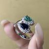 Elegant Two-Tone Water Drop Stone Ring for Women — French Romantic Index Finger Accessory