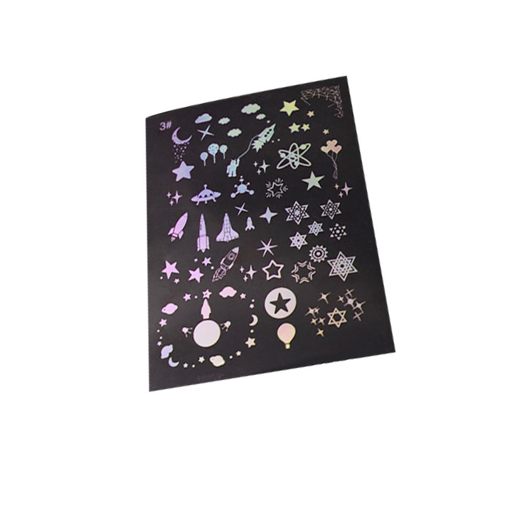 

Transparent Stickers with Multiple Pattern DIY Accessory Durable Colorful Crafts Nail Decoration Gift Packaging Multi-Purpose