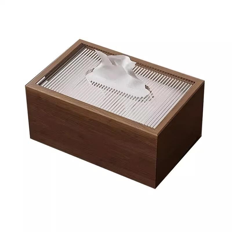 Chinese Style Walnut Wood Desktop Tissue Box