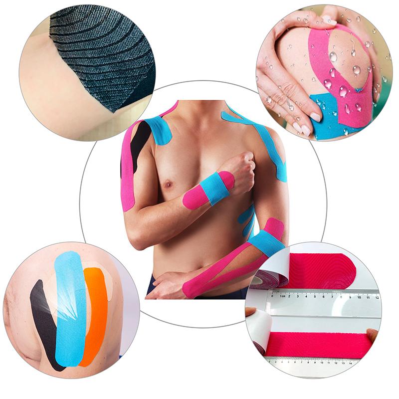 Cotton Elastic Muscle Patch for Muscle Recovery Customized Shape Colorful Athletic Waterproof Kinesiology Tape for Pain Relief