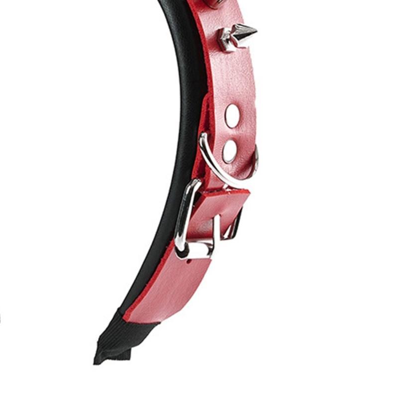 Gothic Punk PU Belt Hair Band With Rivet Studded Design Cool Hairhoop For Women Daily Wear and Festival Gathering