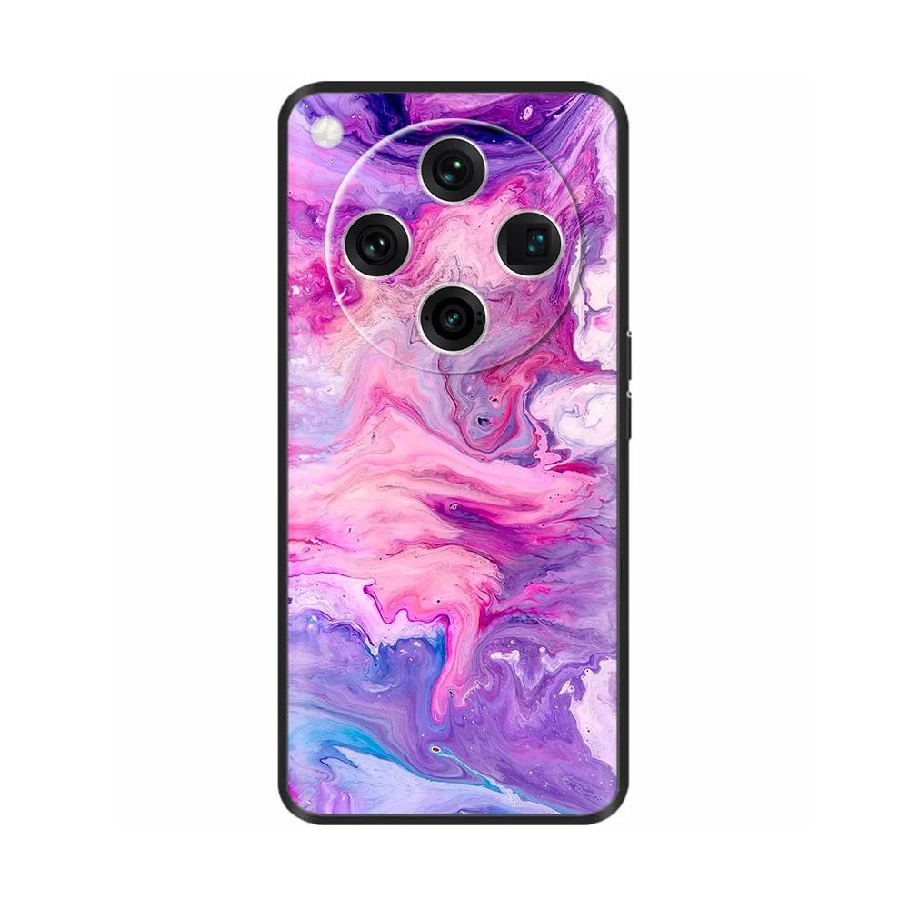 Painted Cover For Oppo Find X8 Pro Soft Black Silicon Back Cover Cases For Oppo Find X8 Findx8 Pro Shockproof Shell Cases Bumper