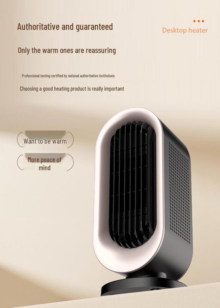 Compact Silent Desktop Electric Heater: Fast & Efficient Warmth for Home or Office