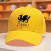 Welsh Cymru Summer Baseball Cap  Adjustable Retro Street Fashion Cap for Sports Outdoor City Strolls HipHop Skateboarding
