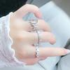 Star Brushed Wavy Edge Zir*****Pen Ring Female Starfish Niche Light Luxury High-End Ring Set
