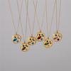 Titanium Steel Clavicle Necklace: Colored Zircon December Birthstone Gift for Mom