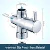 Black All-Copper Quick-Open Three-Way Water Splitter Valve for Showers