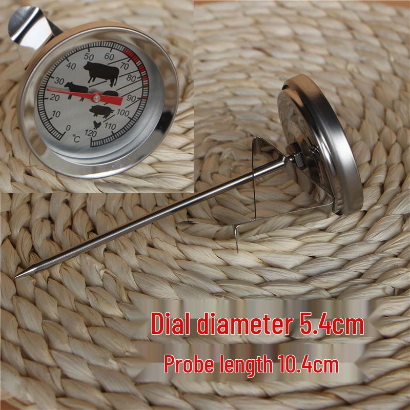 Stainless Steel Dial Thermometer for Deep Fryers and High Temp Cooking