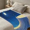 Lightweight Flannel Throw Blanket, Starry Sky Design, Soft Warm Cozy, Ideal for Home Couch Nap, Car, Halloween & Christmas, Versatile Home Use