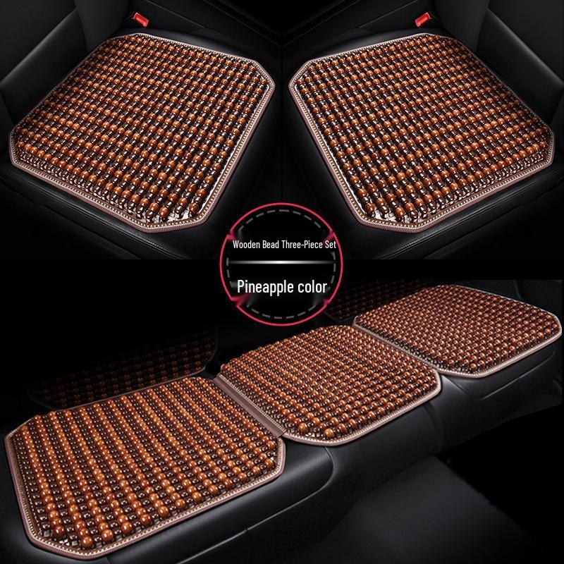 Breathable Wooden Bead Car Seat Cushion - Universal, Cool, Ventilated Mat for All Seasons