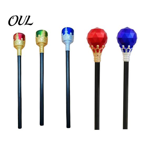 Gold Cane for Role Play Scepter Wand, Royal King/Queen Costume Accessory, Medieval King Crown Staff Princess Cosplay Wands Play, Dress Up Easy