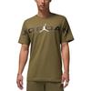 Letter Logo Print Versatile Soft Fashion Short Sleeve T-Shirt Men Tops Olive-Green HJ2358-222