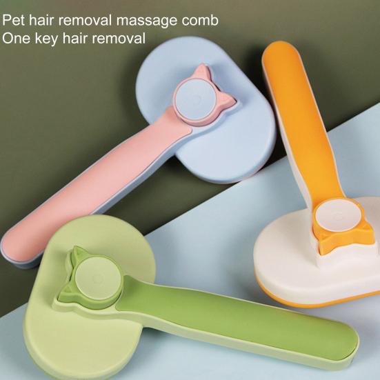 Szczotka igłowa ze stali nierdzewnej, antystatyczna, czyszcząca, grzebień dla kotów i zwierząt domowych, do delikatnego usuwania sierści, masaż