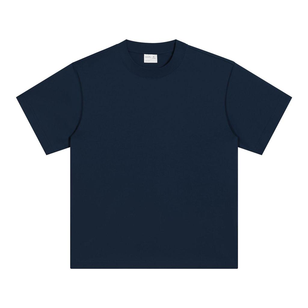 European American Style 300G Heavyweight Pure Cotton Men's Trendy Loose-Fit Short Sleeve T-Shirt for New Year.