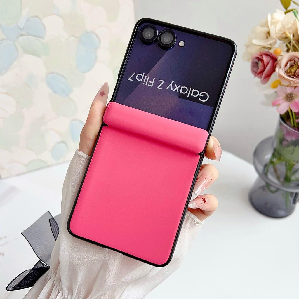 Leather Shockproof Phone Case for Samsung Galaxy Z Flip 7 6 5  Flip7FE Zflip7 ZFlip6 ZFlip5 5G Hinge Protection Cover