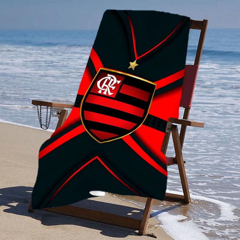 Beach Towel with Clube de Regatas do Flamengo Pattern - soft,absorbent,machine washable Lightweight&Modern,swimming,Travel Essentials