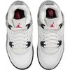 Air Jordan 4 Retro OG PS White Cement 2025 Παιδικά Αθλητικά Παπούτσια Summit-White Fire-Red Tech-Grey IB4388-100