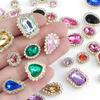 Mixed size sunflower sewing claws, artificial diamonds crystal glass beads buttons gemstones artificial diamonds