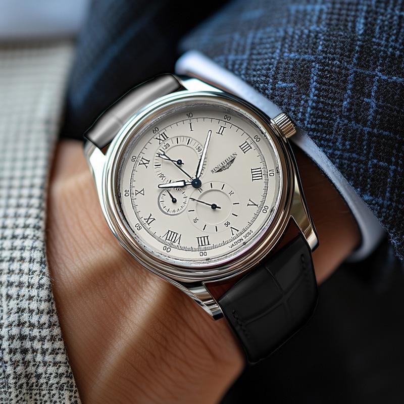 Casual Business Quartz Watch Leather Belt Men Wristwatch