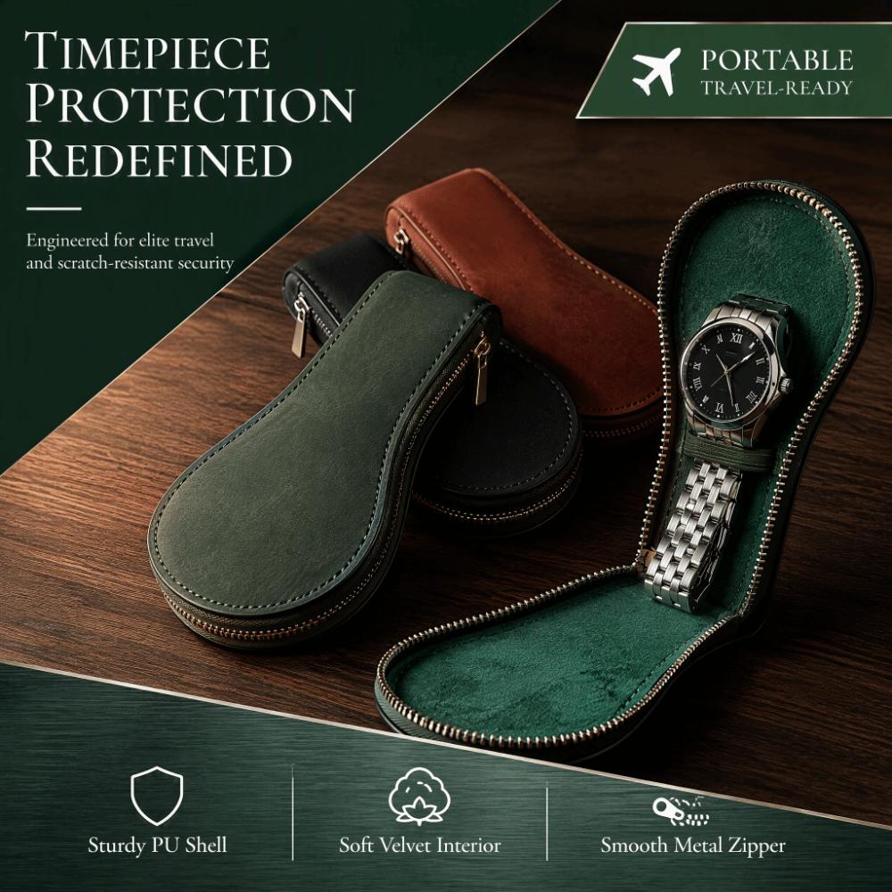 PU Watch Box Dust Proof Watch Case Jewelry Box Watch Pouch Gift for Men