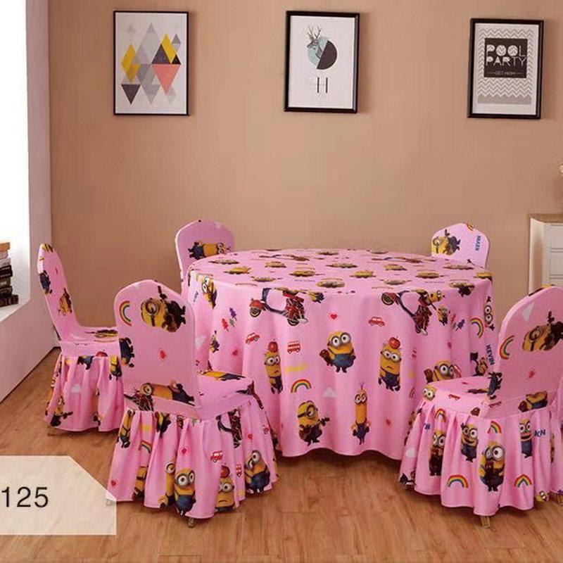 Hotel Tablecloth Children'S Birthday Party Cartoon Doraemon Robot Cat Tablecloth Animation Round Restaurant Tablecloth