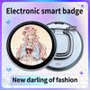 Magnetic Electronic Dynamic Badge 1.85" HD Touch Screen Dynamic Display Bluetooth Instant Image Sharing Badge for Anime Fans