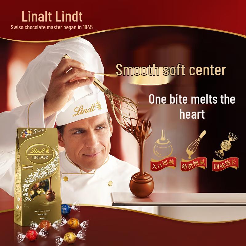 Lindt Lindor Chocolate Truffles Bag, 600g