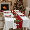 Elch Weihnachts-Tischläufer Weihnachtsmann Weihnachts-Tischdecke Neu Weihnachts-Tischflaggen-Abdeckung Heimdeko