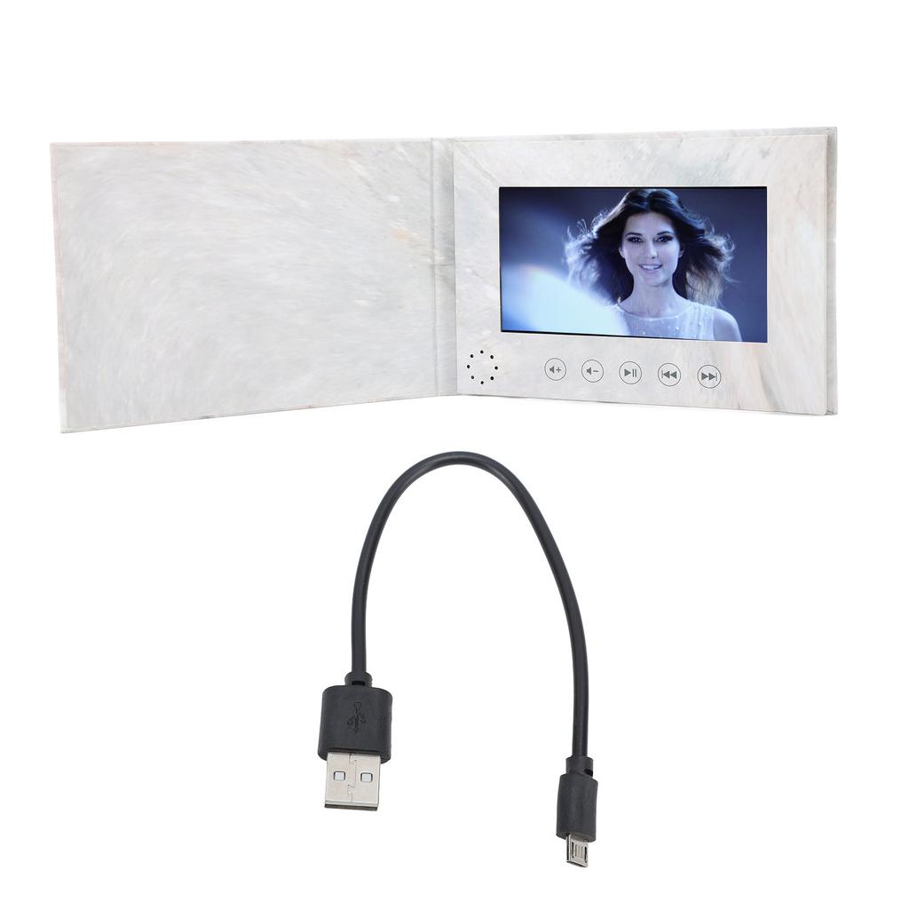Video Greeting Card 7 Inch Rechargeable DIY Digital HD Video Brochure with 2GB Memory for Mother S Day Father S Day