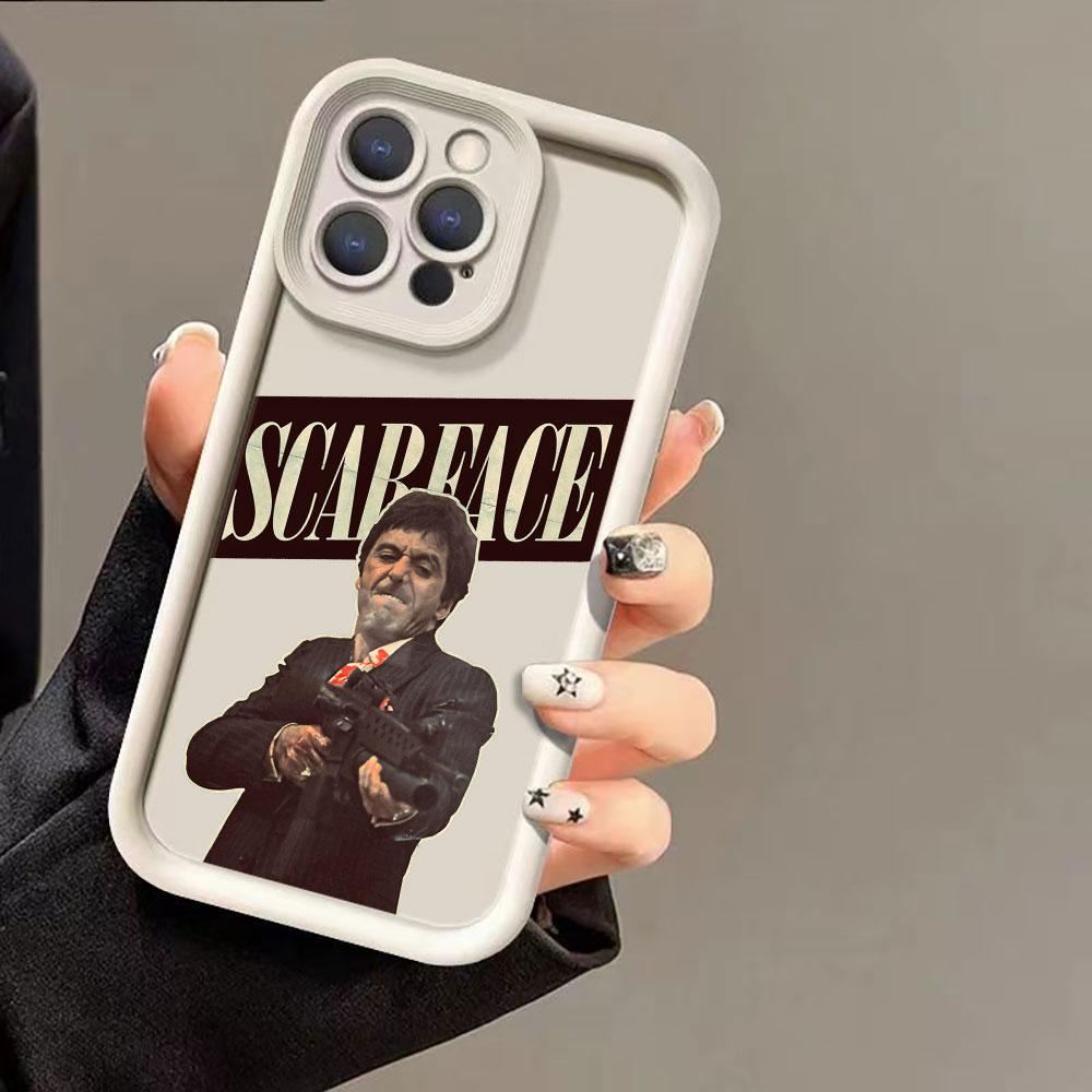 Liquid Silicone Cases For iPhone 15 14 13 12 11 Pro Max 7 8 16 X XS 14 15ProMax Phone Case Scarface 1983 film Al Pacino Covers