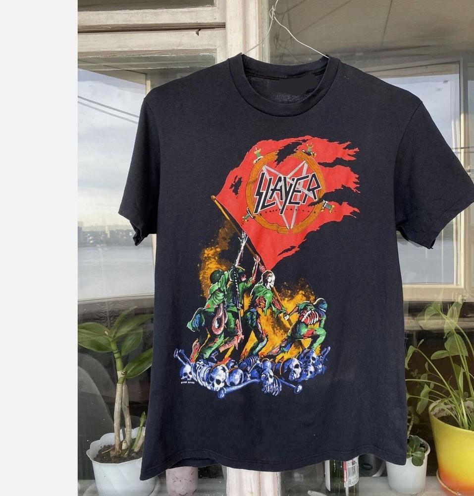

Вдохновленная Slayer футболка Винтаж 1988 World Sacrifice Tour Металлическая футболка для фанатов S-4XL 3XL