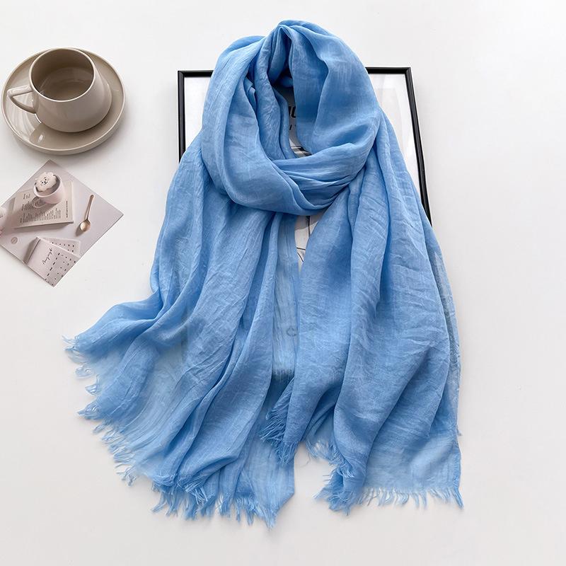 New Ramadan Big Size Women High Quality Muslim Hijabs Plain Solid Color Scarf Shawls Lady Wraps Headwear Pashmina