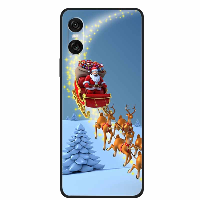 Christmas Phone Cases For Sony Xperia 10 VI 5G Case Soft TPU Silicone Santa Santa Claus Cover For Xperia 10VI Cover Bumper Funda